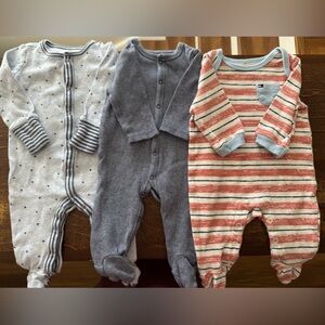 One Piece Footies - Navy,Blue,Red/Blue Stripes. Gap,Tommy Hilfiger,Sterling Baby